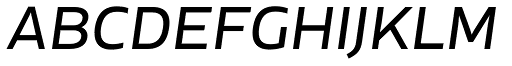 XXII Centar Regular Ext Italic font specimen