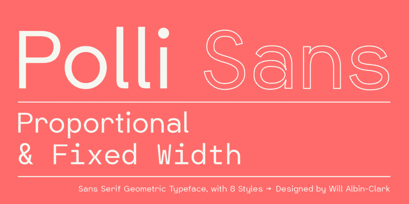 Polli Sans Complete Family character specimen 1