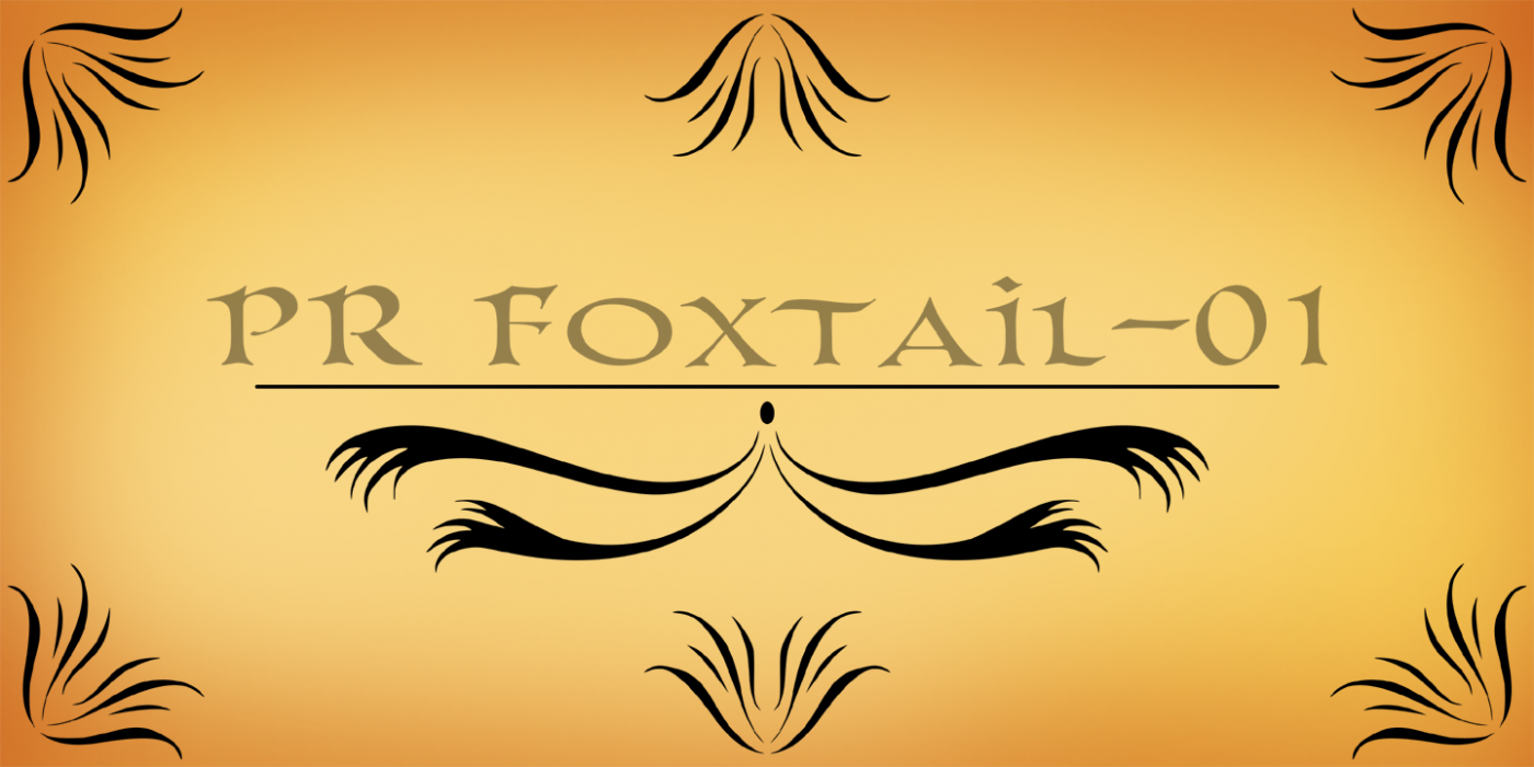 PR Foxtail 01 PR-Foxtail-01 Regular character specimen 1