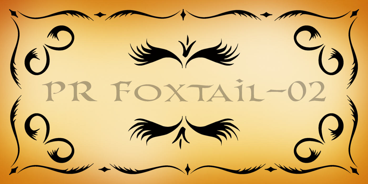 PR Foxtail 02 PR-Foxtail-02 Regular character specimen 1