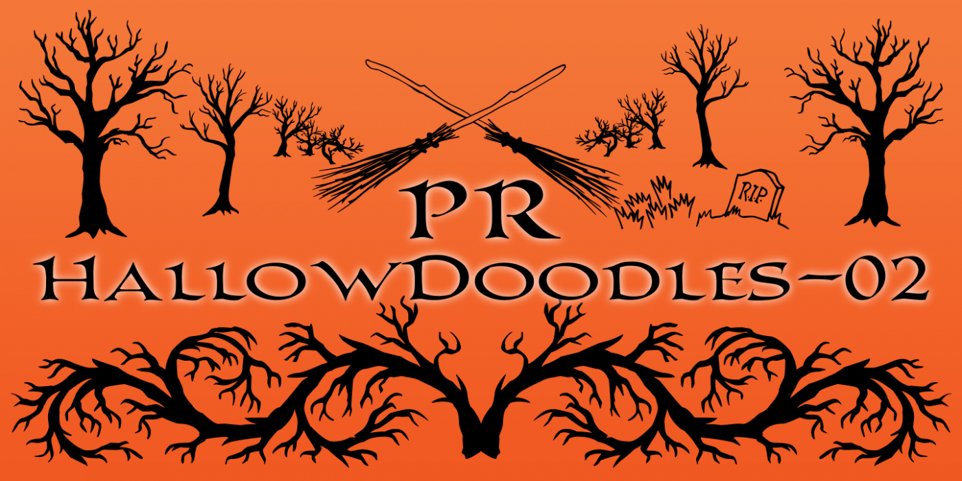 PR Hallow Doodles 02 PR-HallowDoodles-02 Regular character specimen 1