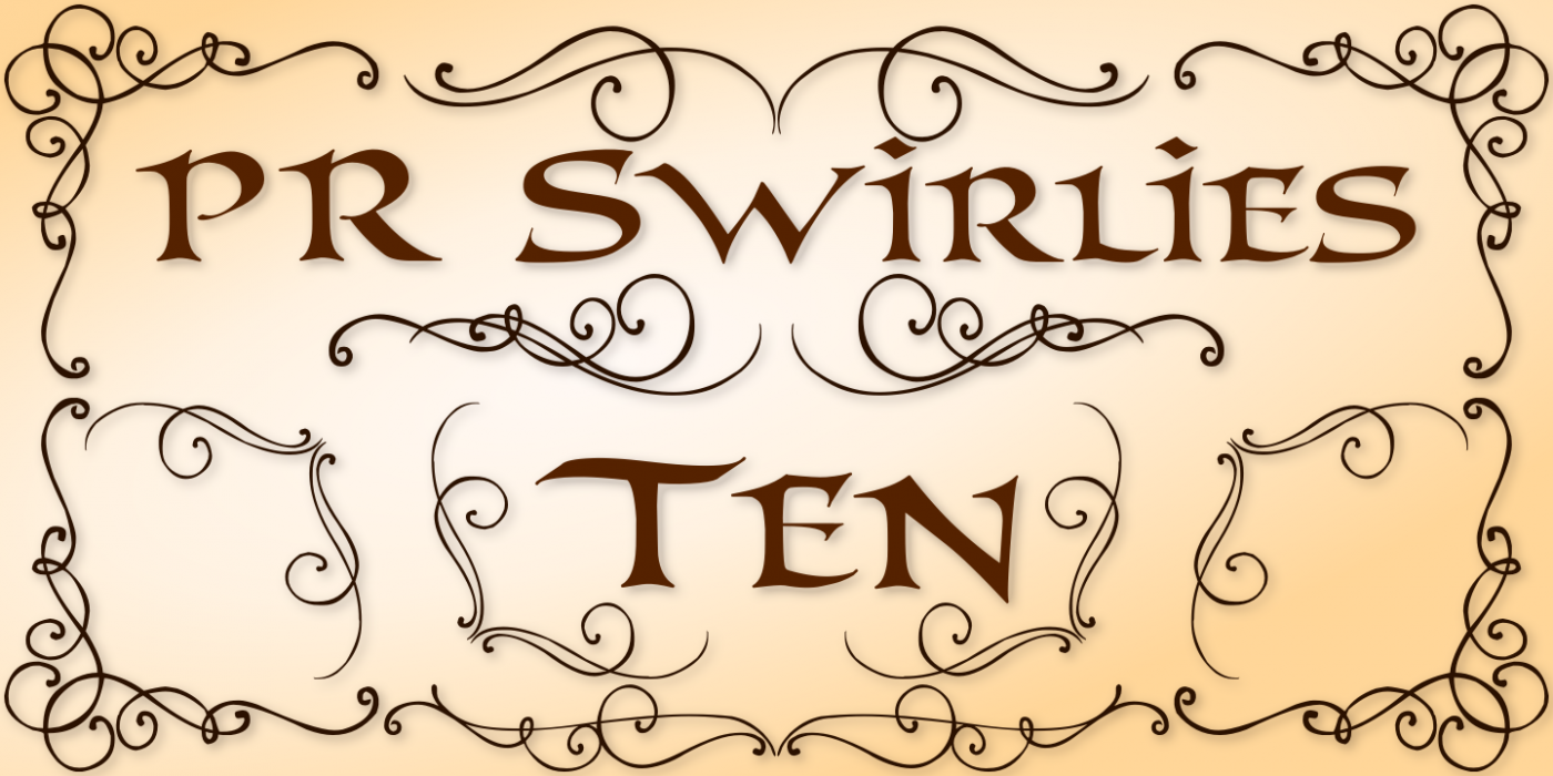 PR Swirlies 10 PR-Swirlies-10 Regular character specimen 1