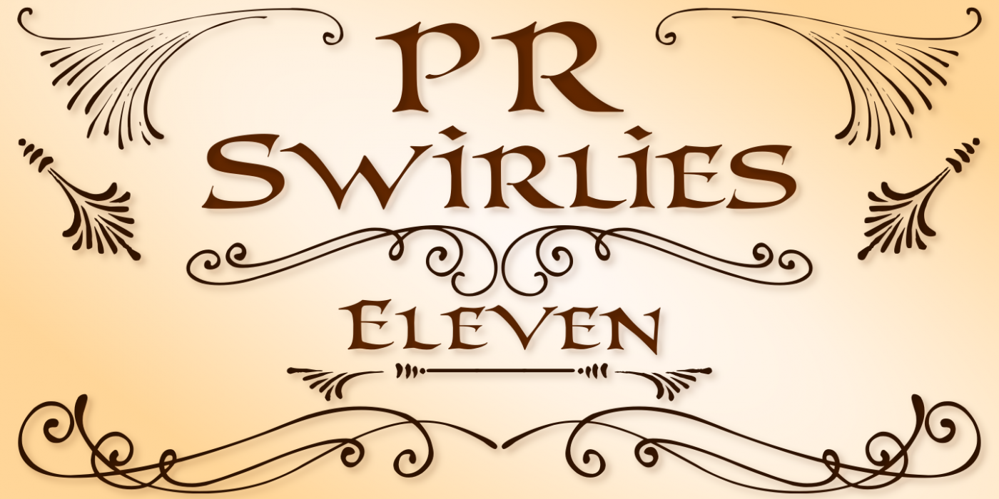 PR Swirlies 11 PR-Swirlies-11 Regular character specimen 1