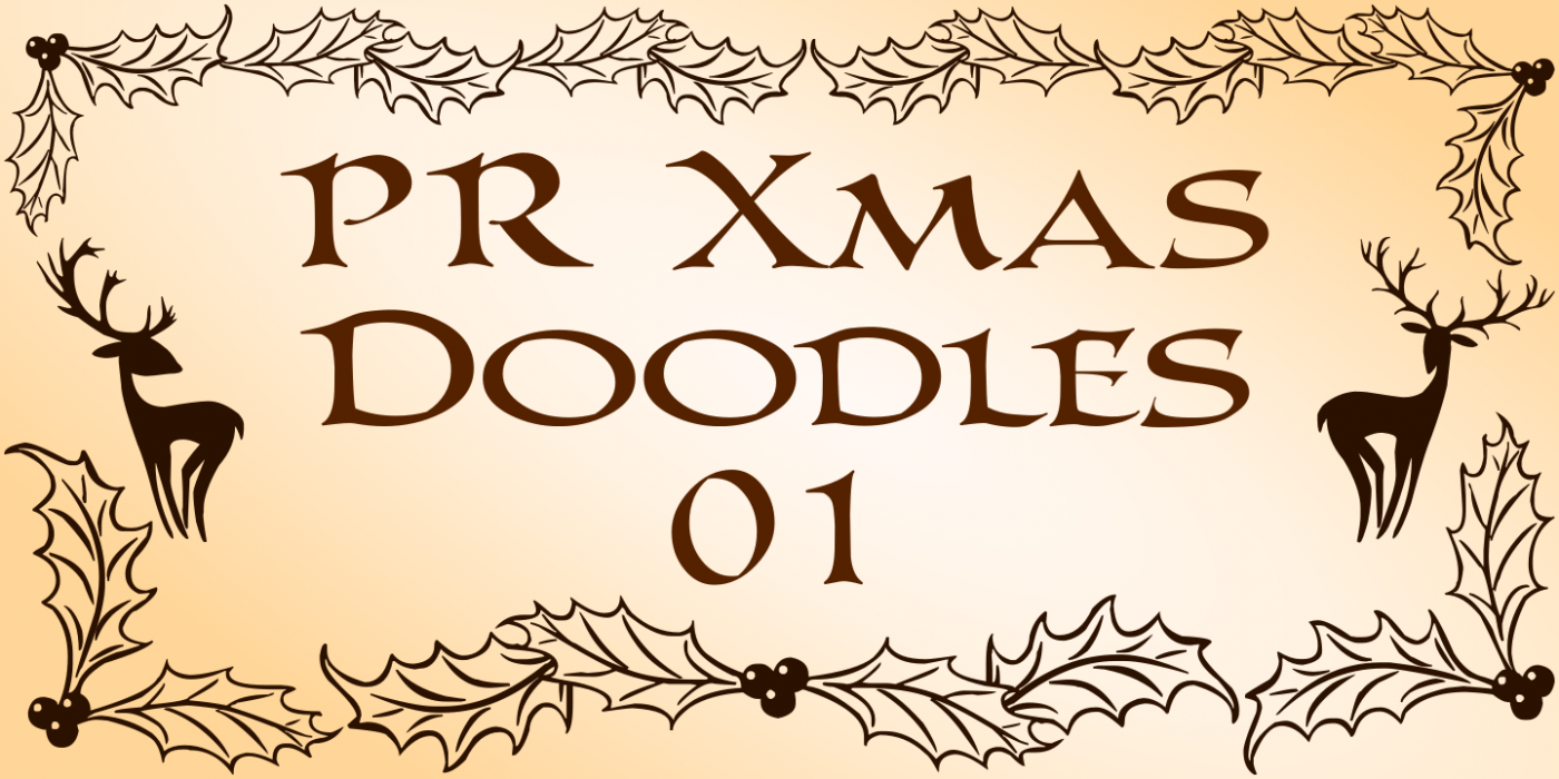 PR Xmas Doodles 01 PR-XmasDoodles-01 Regular character specimen 1