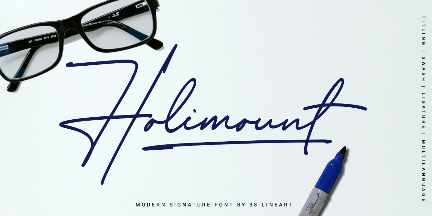 Holimount Swash character specimen 1
